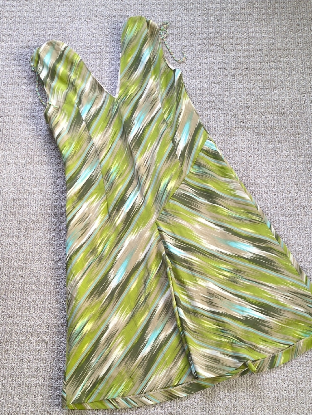 STUNNING Missoni Green Brushstroke Ruched Strap Floaty Midi Dress, Size 48 (16) - Picture 9 of 9
